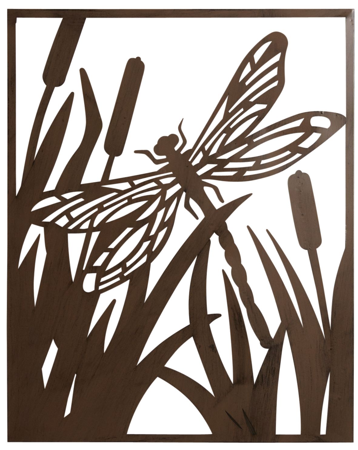 Cadre en métal vieilli libellule