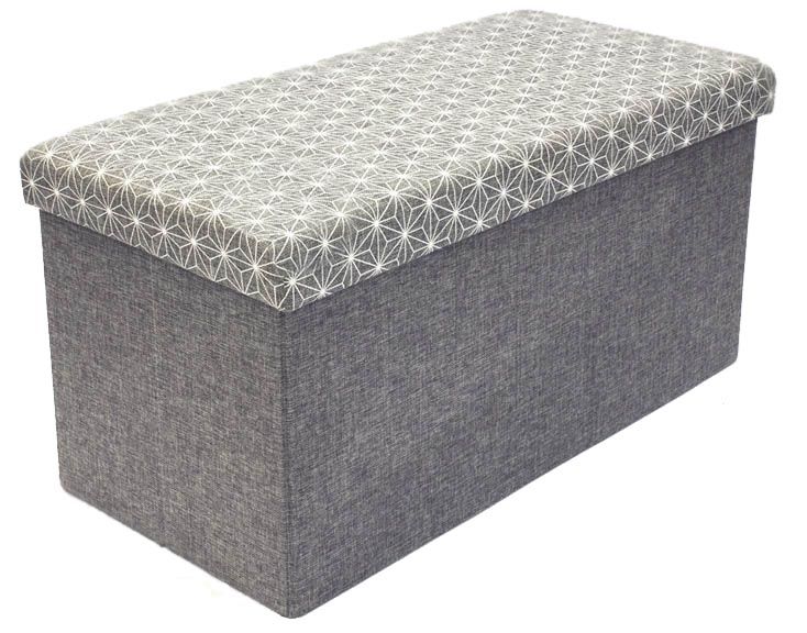 Coffre rangement banc tissu