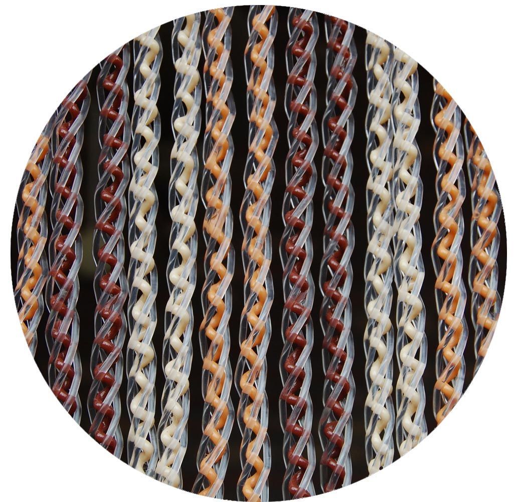 Rideau de porte en PVC brun et beige Arezzo 90x210 cm