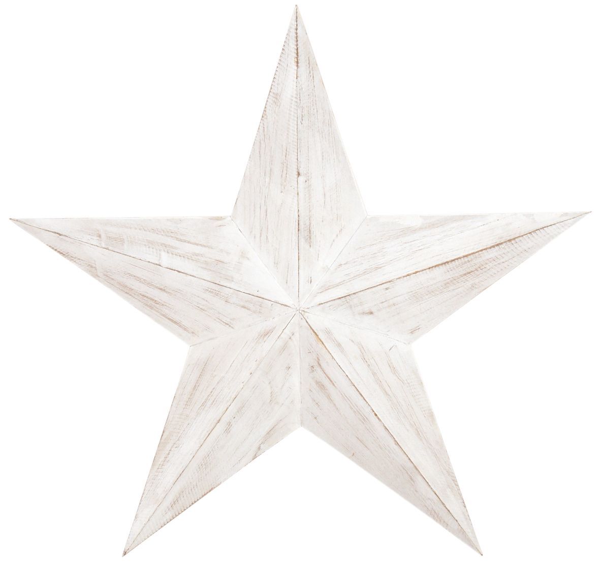 Décoration murale patinée blanche Étoile