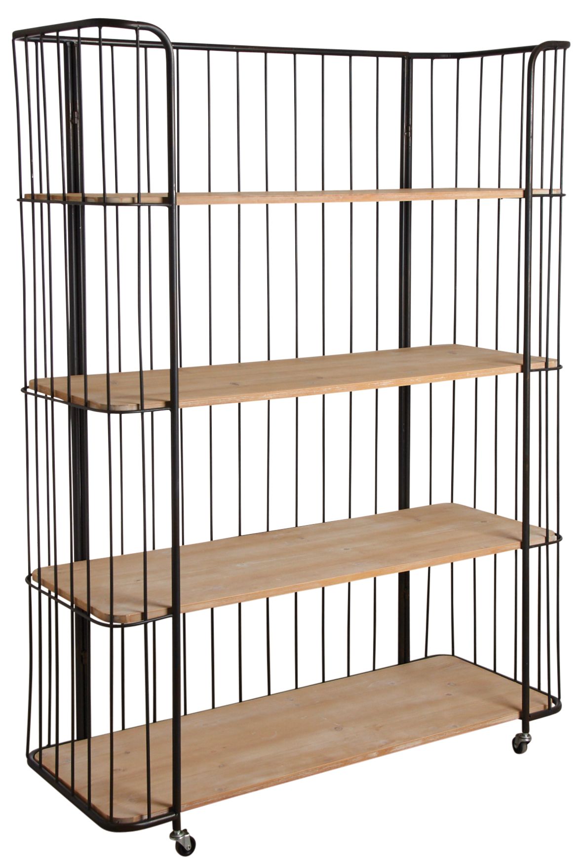 Étagère style industriel sur roulettes 4 niveaux