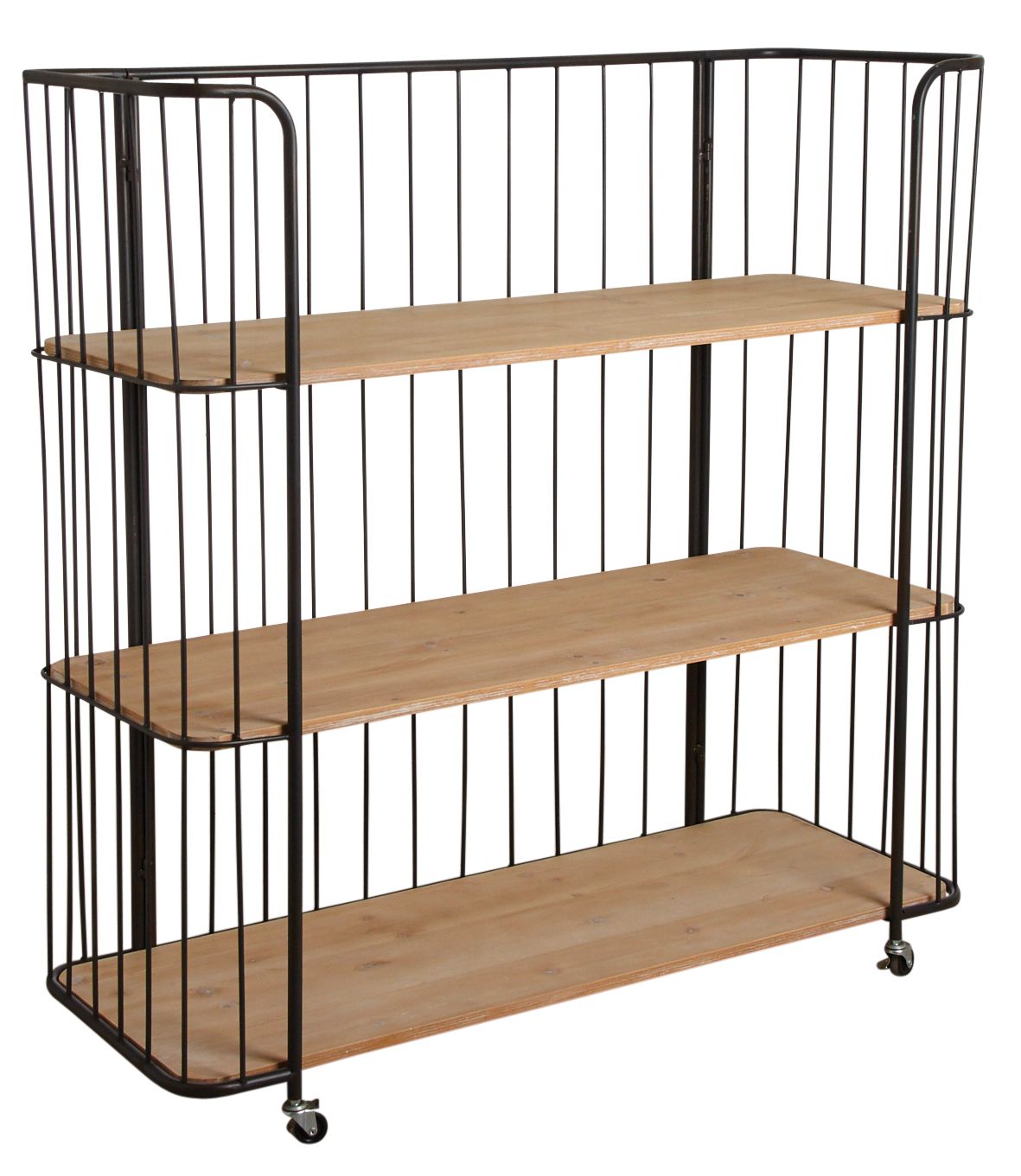 Étagère style industriel sur roulettes 3 niveaux