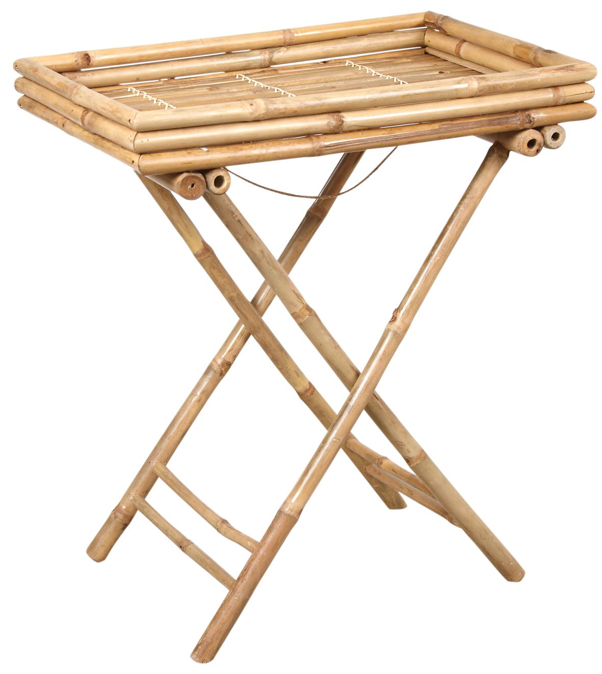 Plateau sur pied en bambou