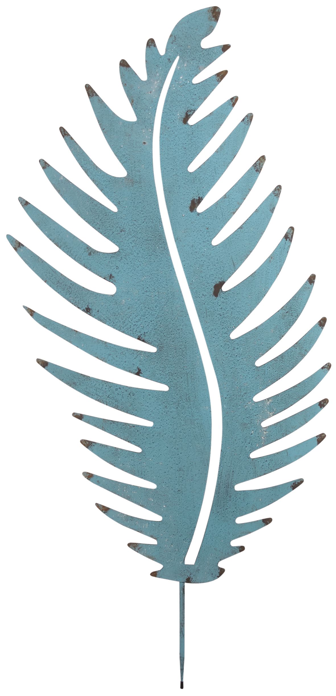 Feuille déco en métal antique à planter