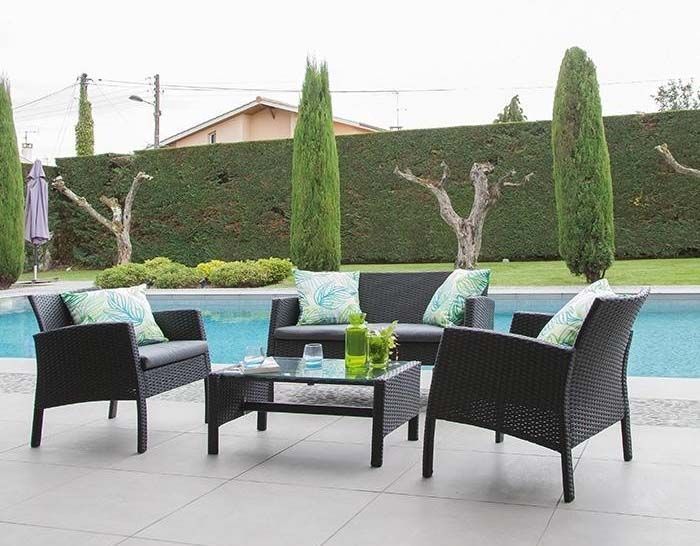 Salon détente en résine tressée Ibiscus