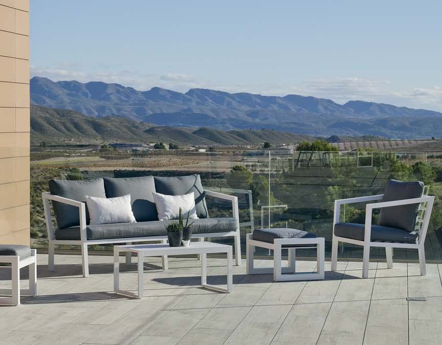 Salon de jardin en aluminium 5/7 places Aurana