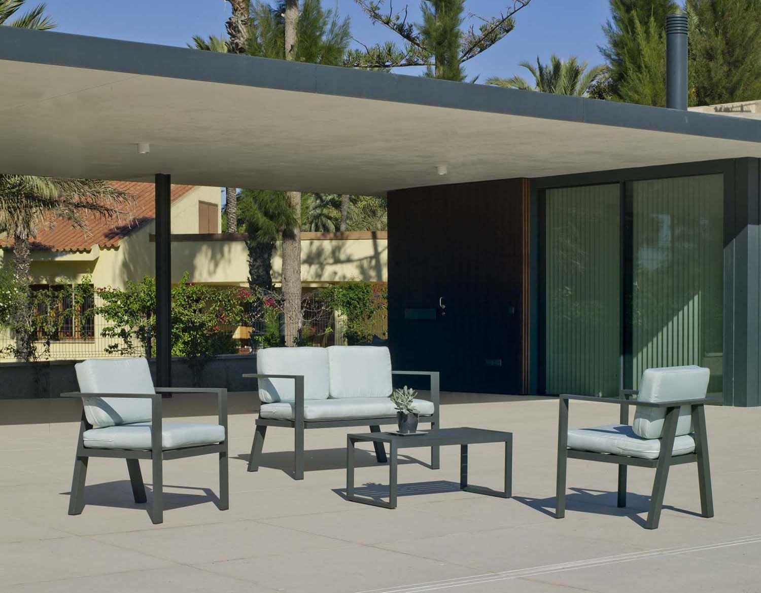 Salon de jardin en aluminium 4 places Awena