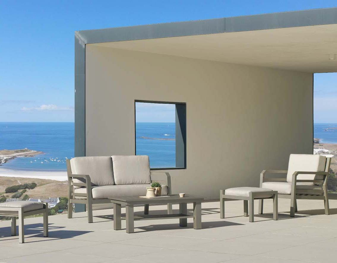 Salon de jardin en aluminium 4/6 places Azenora