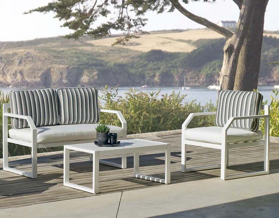 Salon de jardin en aluminium 4 places Amza