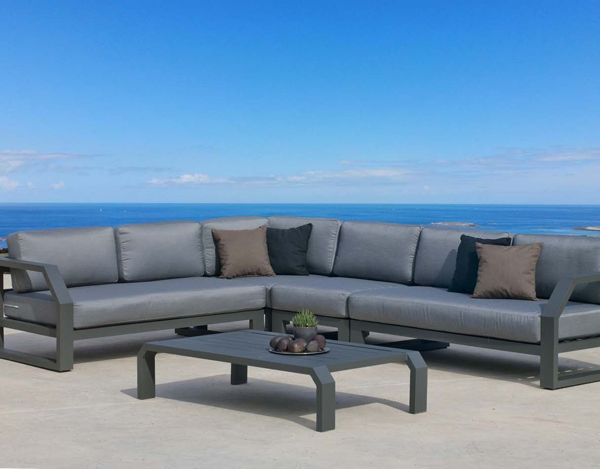 Salon de jardin canapé d'angle Joana