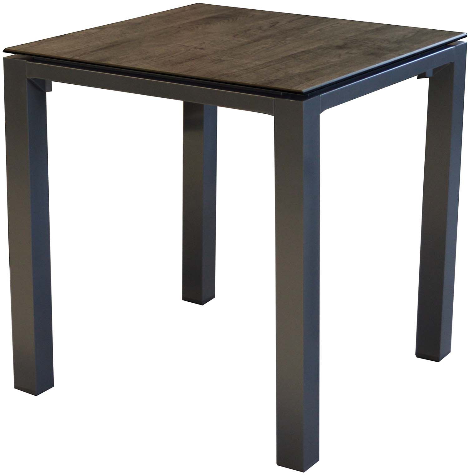 Table en aluminium plateau HPL Stoneo 90 cm
