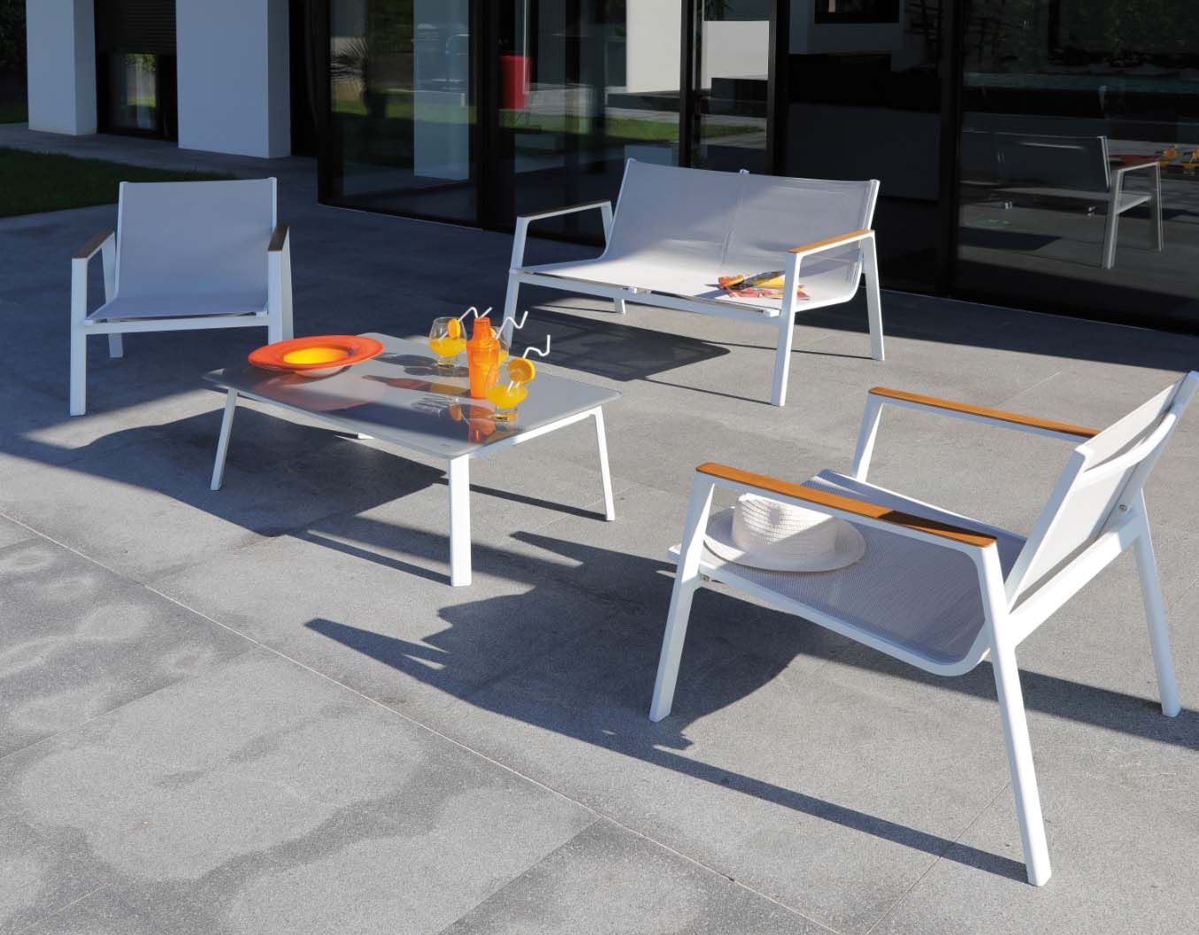 Salon de jardin en aluminium Venus 4 personnes