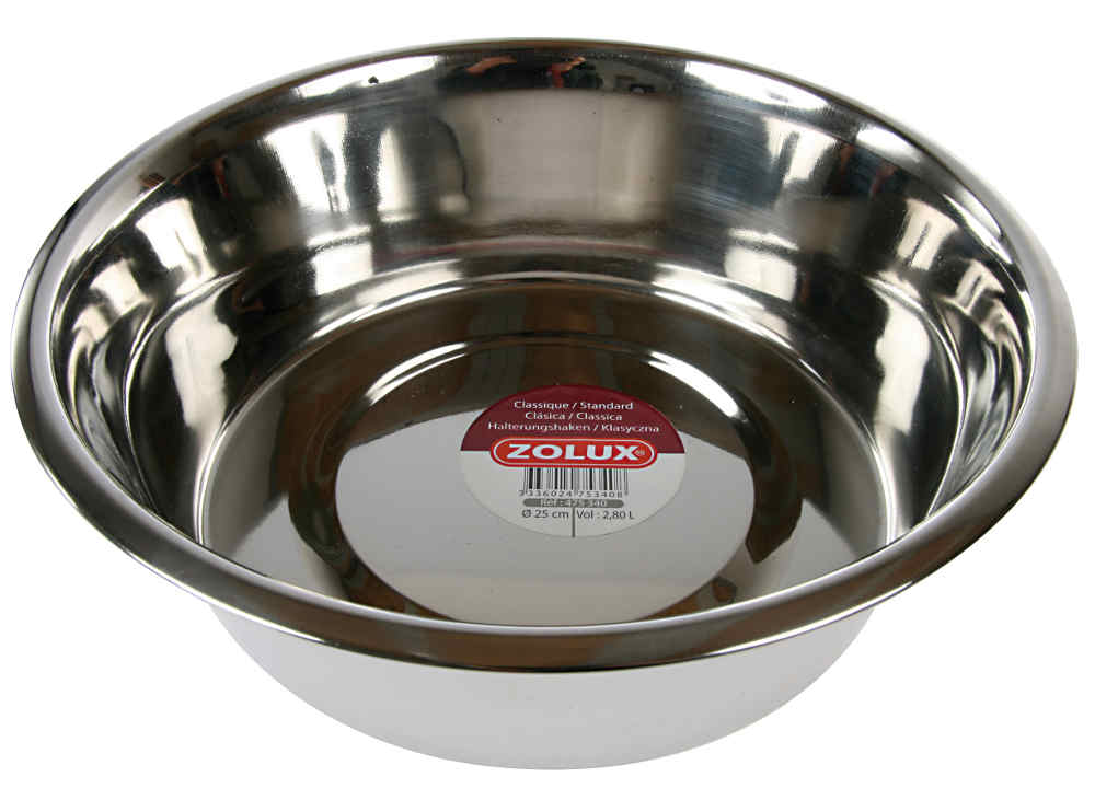 Gamelle pour chien 6 Litres en Inox 34x9,5cm