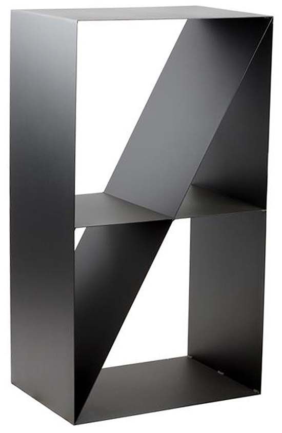 Porte-bûches design 4 compartiments en acier Lodz