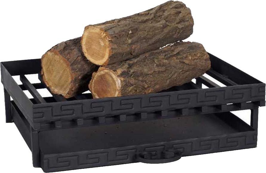 Grille de cheminée en acier avec tiroir 52 cm