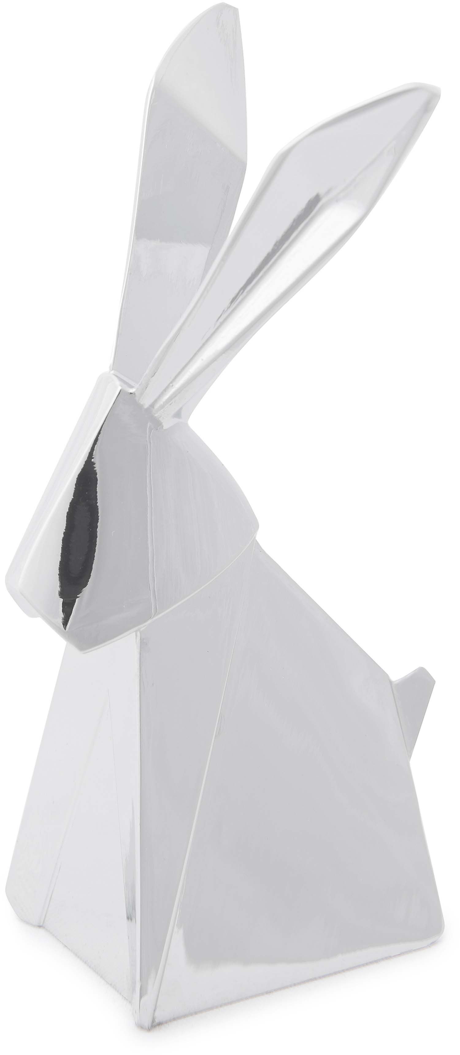 Porte-bagues lapin chromé Origami