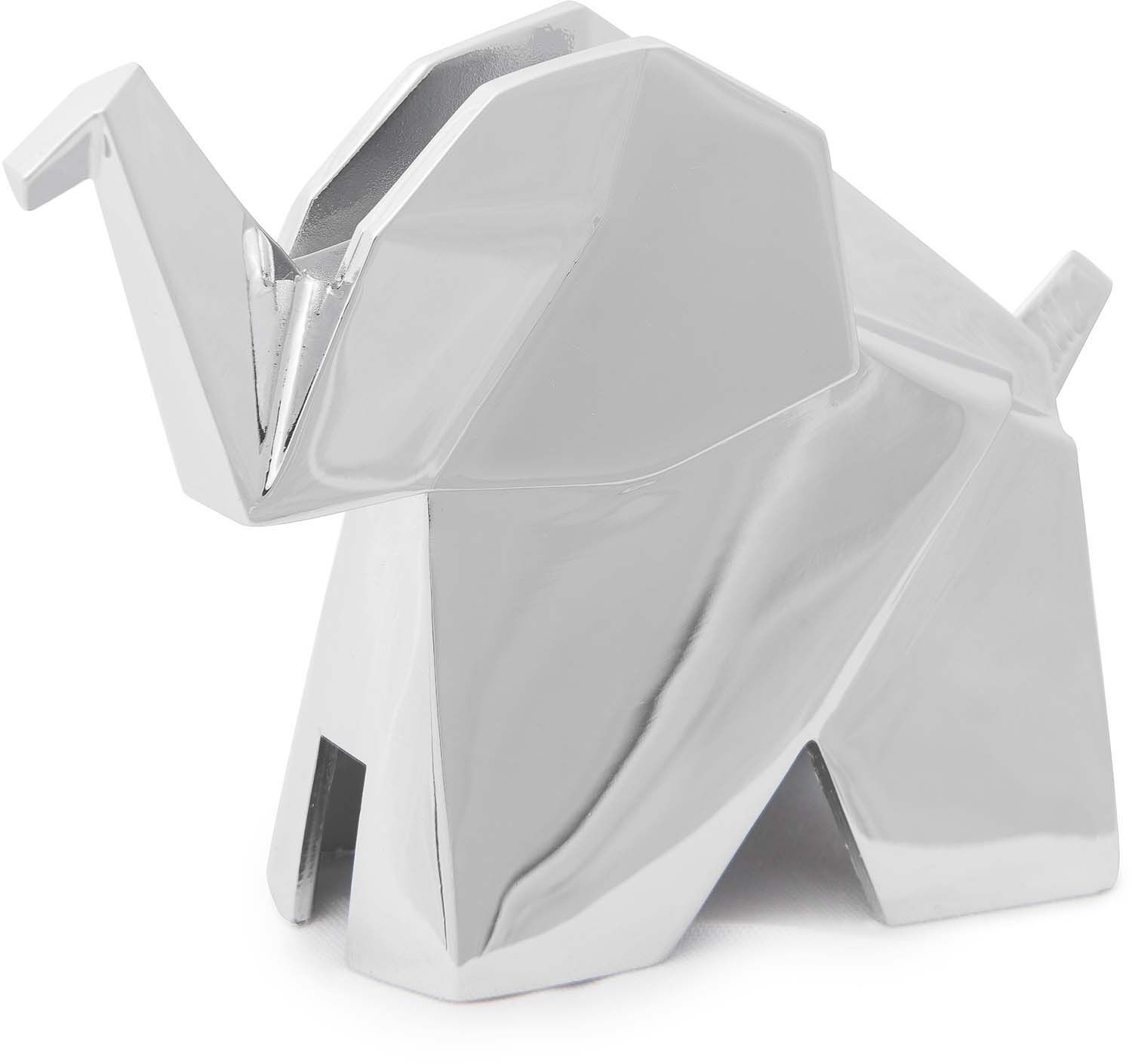 Porte-bagues éléphant chromé Origami