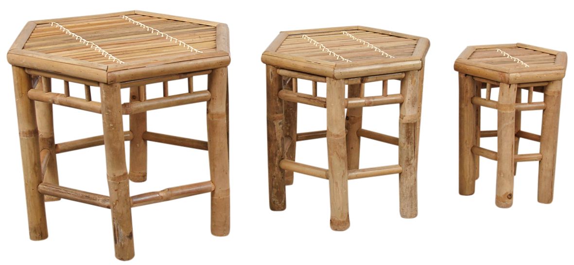 Sellettes en bambou (Lot de 3)