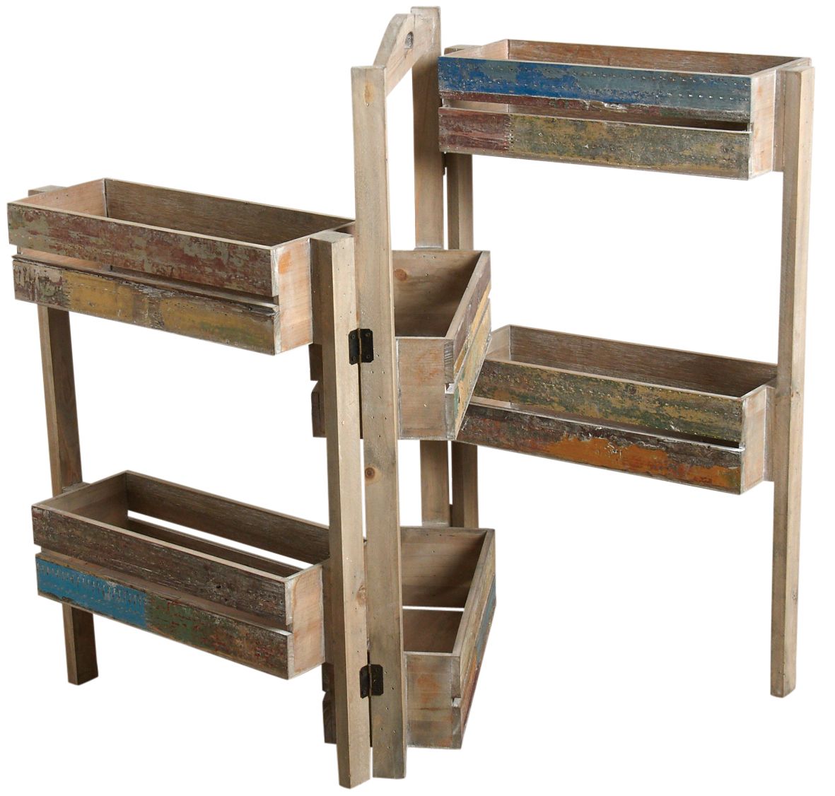 Jardinière triptyque bois recyclé