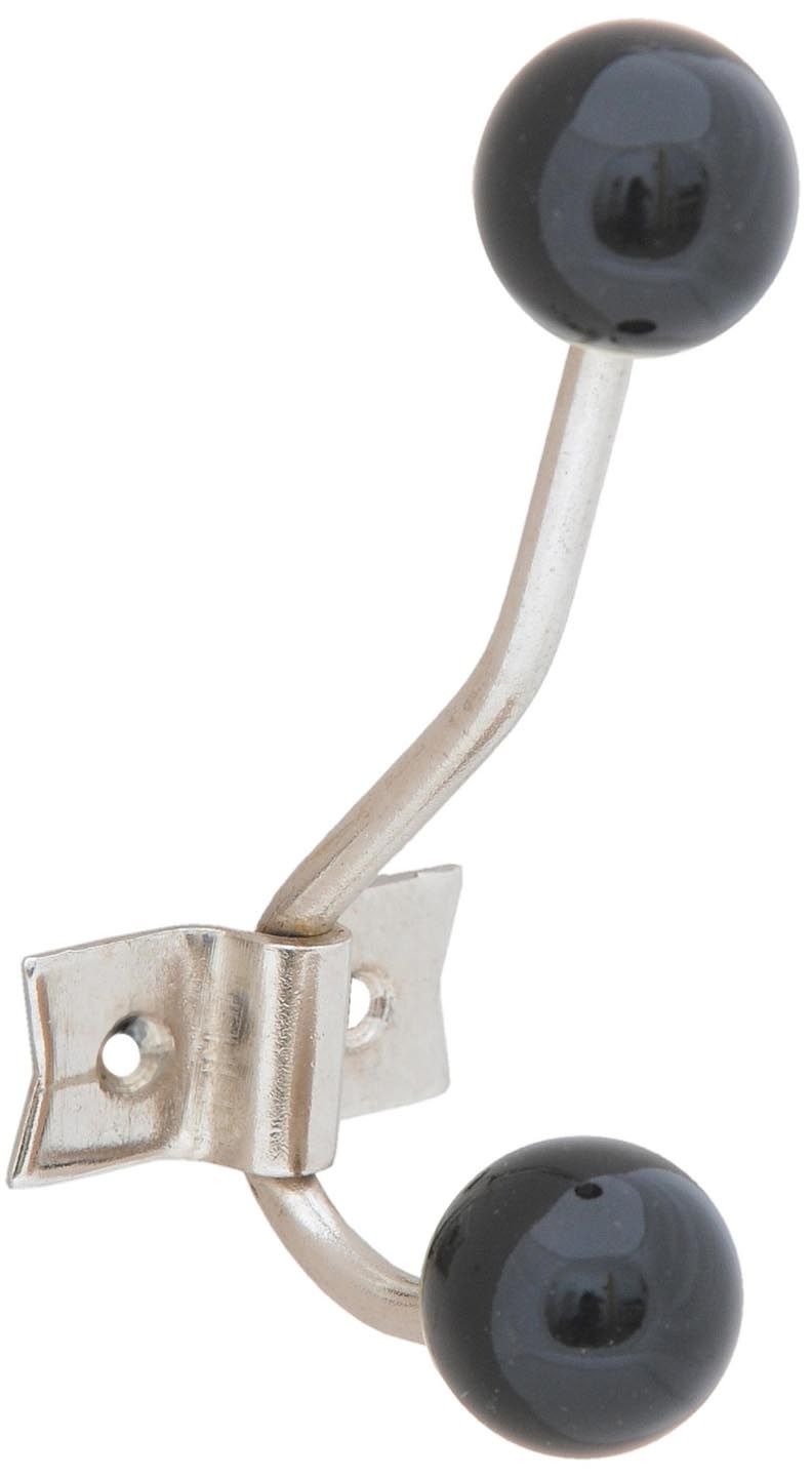 Patère en acier et céramique 2 crochets Klein