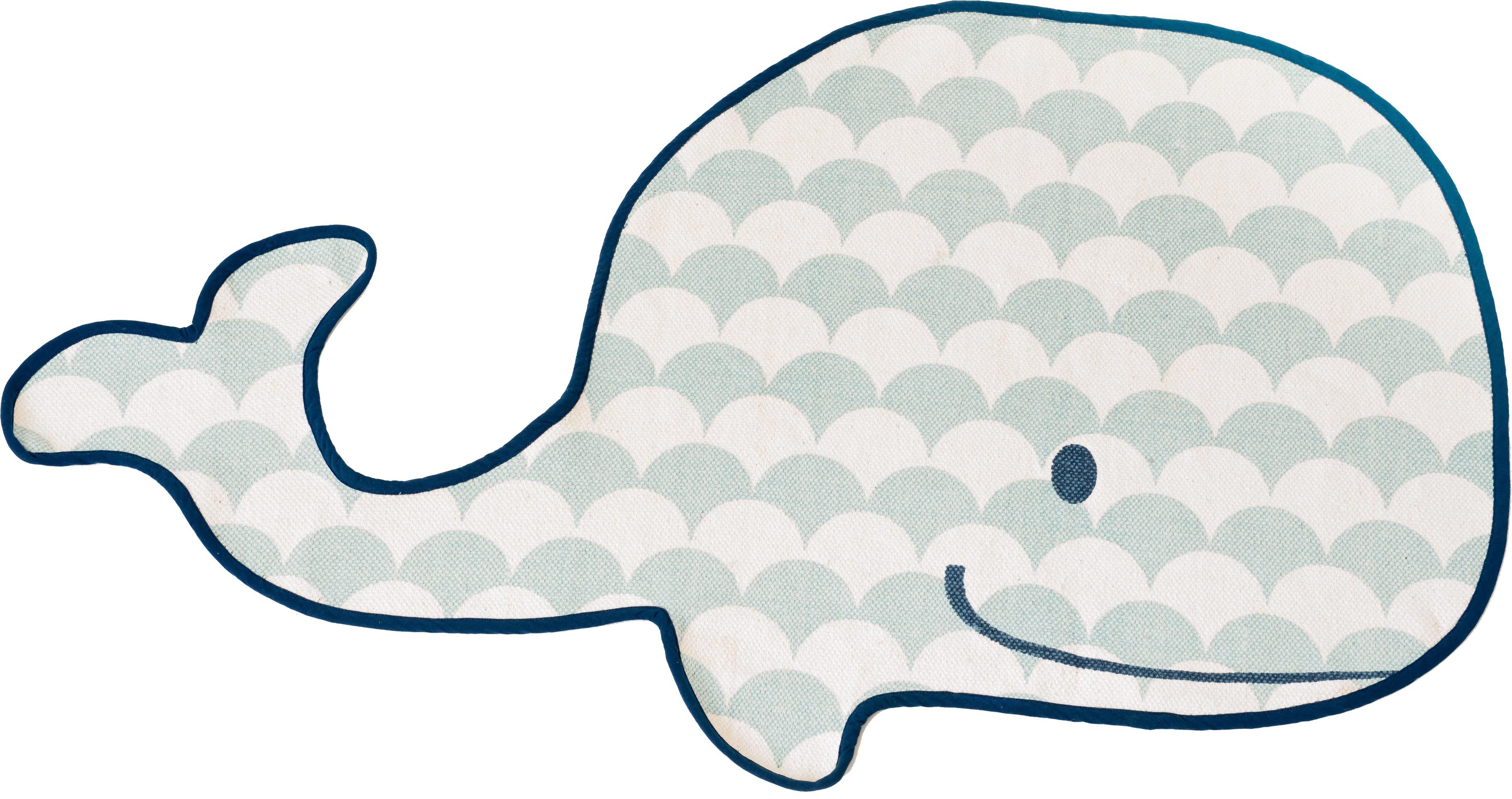 Tapis en coton forme de baleine 120 cm