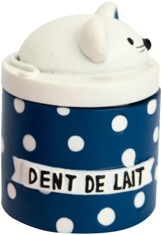 Boite à dents de lait à pois souris