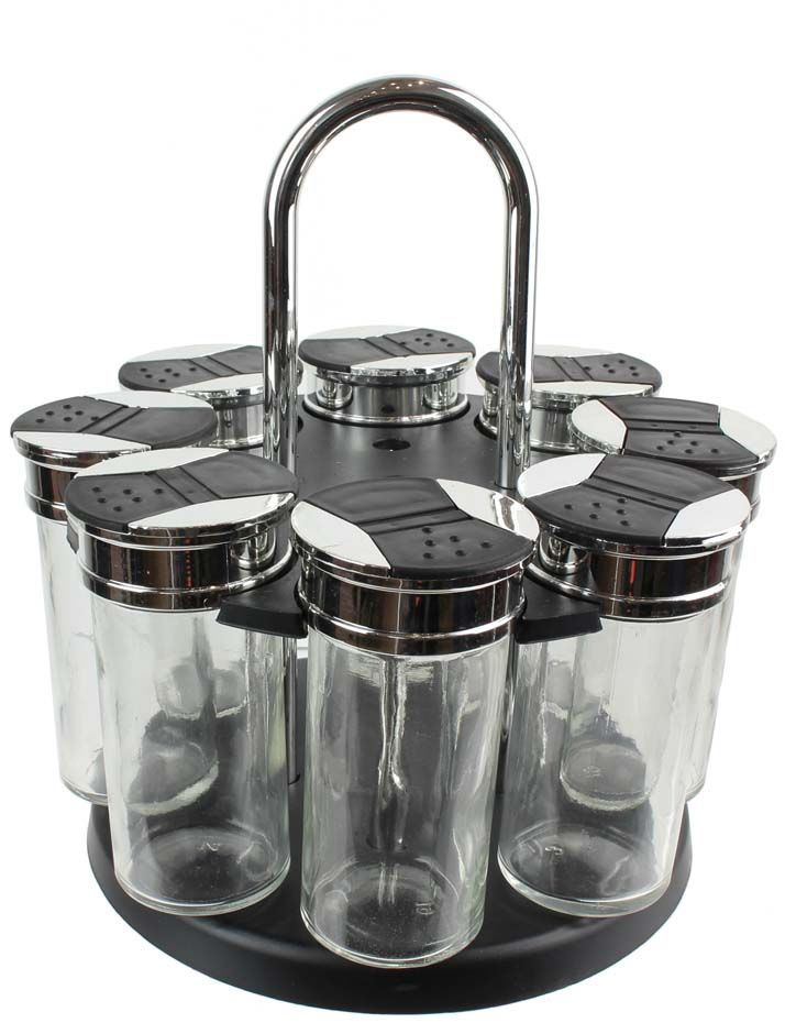 Carrousel à épices 8 pots avec couvercles