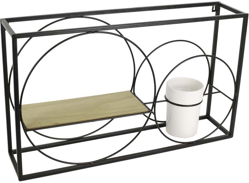 Etagère industrielle 2 cercles en métal