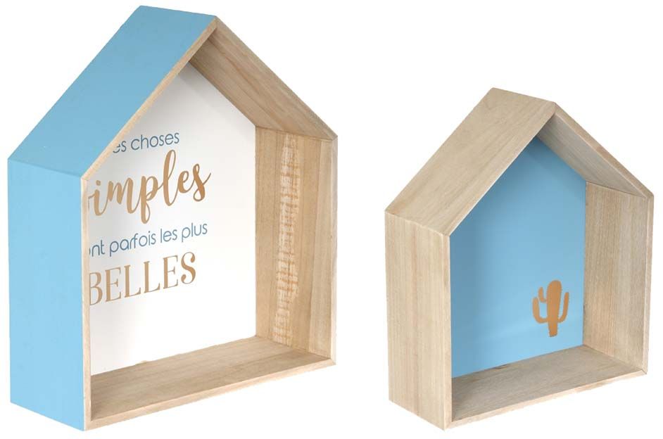 Etagères maison Cactus (Lot de 2)