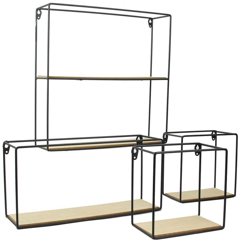 Etagère 4 éléments en bois et métal Factory