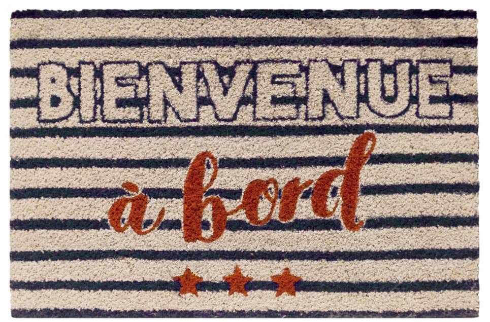 Paillasson bienvenue à bord 40 x 60 cm