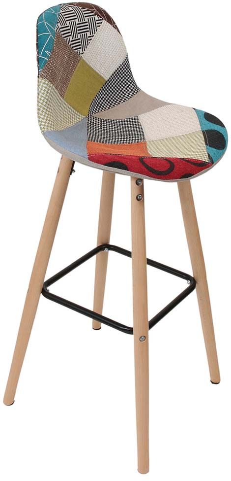 Tabouret de bar scandinave patchwork