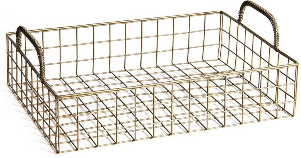 Corbeille filaire avec poignées 34 cm