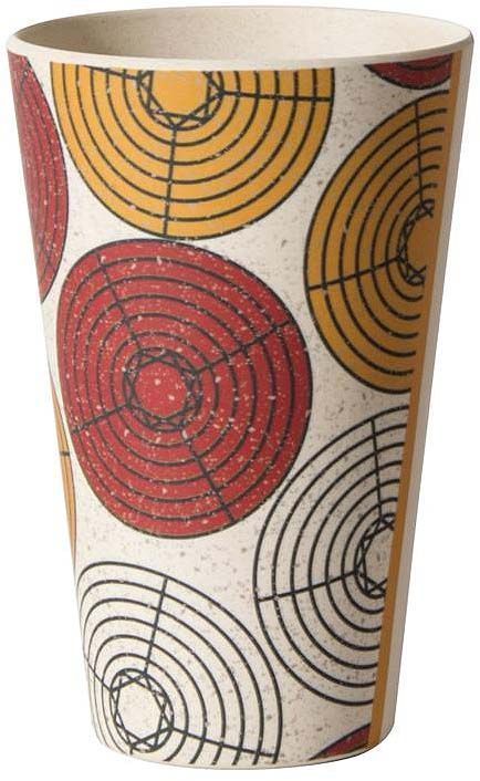 Gobelet décoré en fibre de bambou Wax 13 cm Cercle
