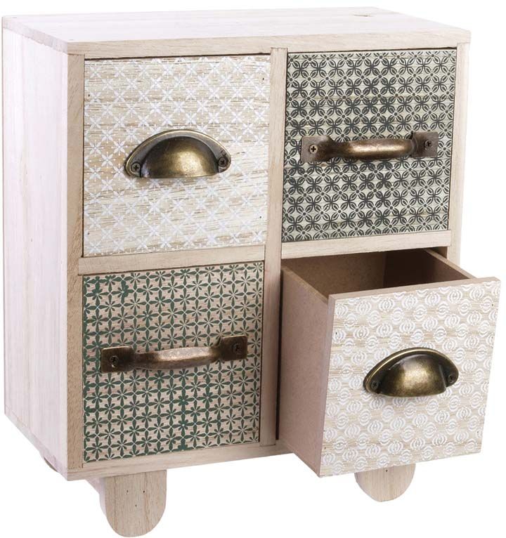 Petit rangement 4 tiroirs en bois My Little Market