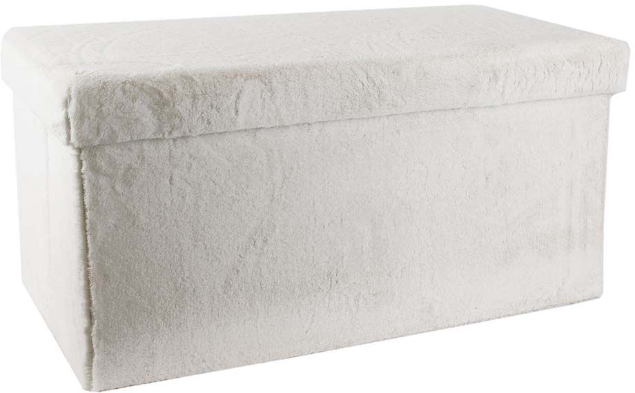 Banc coffre pliable imitation fourrure