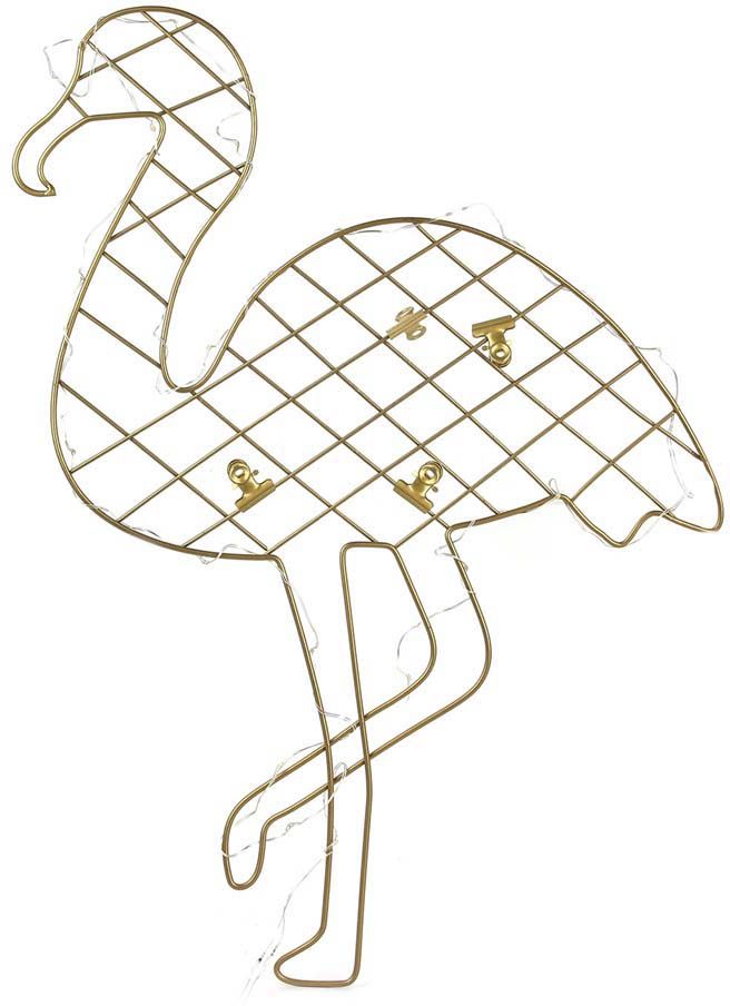 Pêle-mêle photos LED Flamant rose