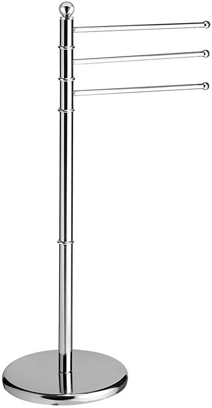 Porte serviettes design en métal chromé 3 bras