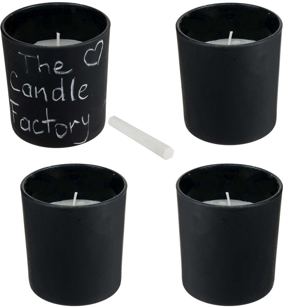 Bougie ardoise senteur vanille Factory (Lot de 4)