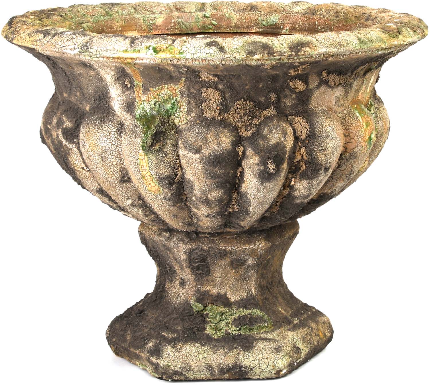 Vase en terre cuite antique 26 x 22 cm