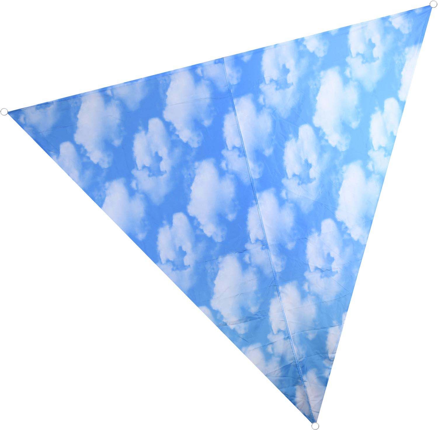 Voile d'ombrage triangulaire avec sac de rangement Motif ciel
