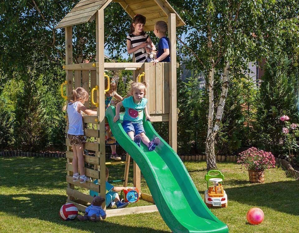 Plateforme de jeux en bois Carol Tour + toboggan