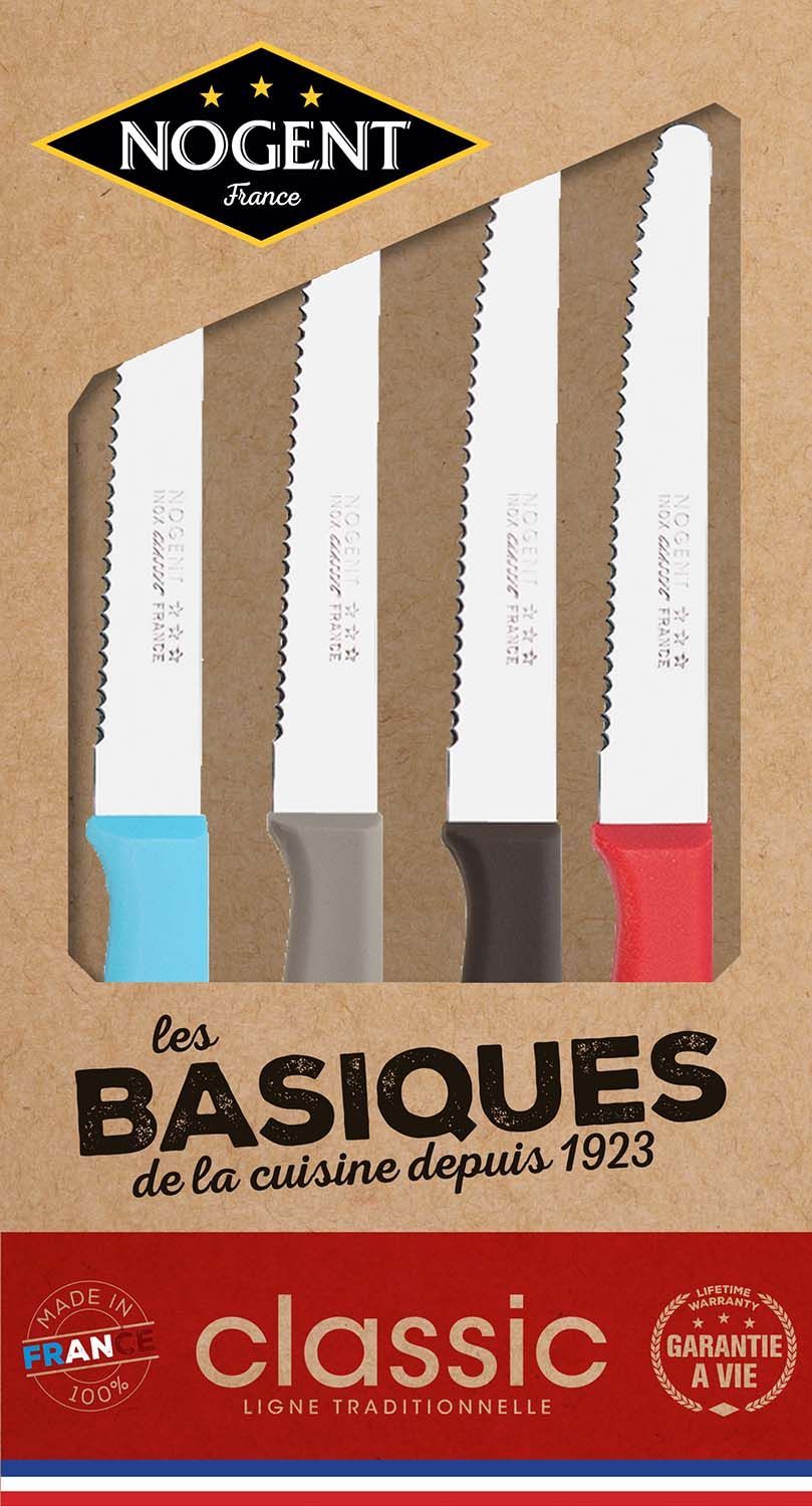 Lot couteaux de table colorés Classic Nogent France
