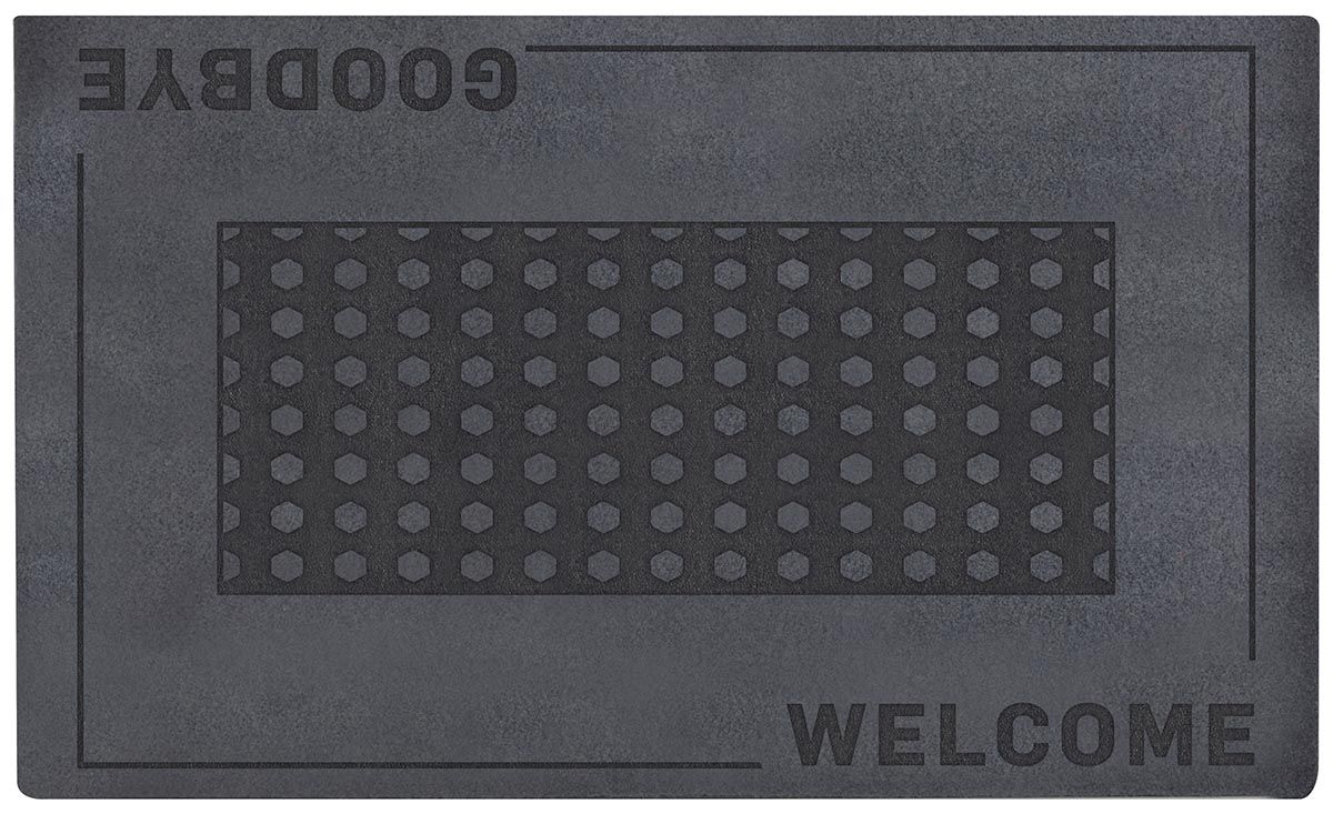 Paillasson relief welcome/goodbye