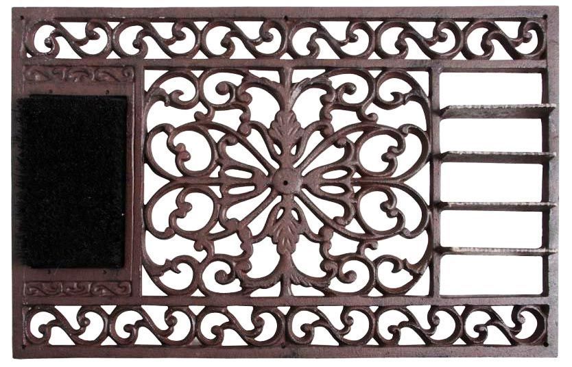 Paillasson en fonte brosse et grattoir