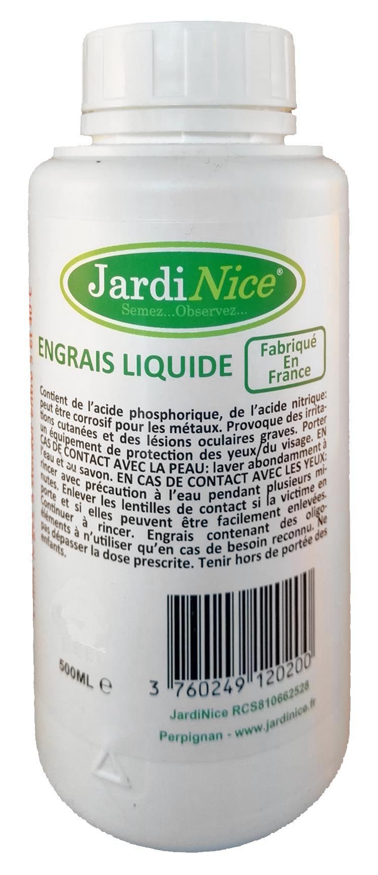 Engrais liquide avec bouchon doseur anti-goutte 500 ml