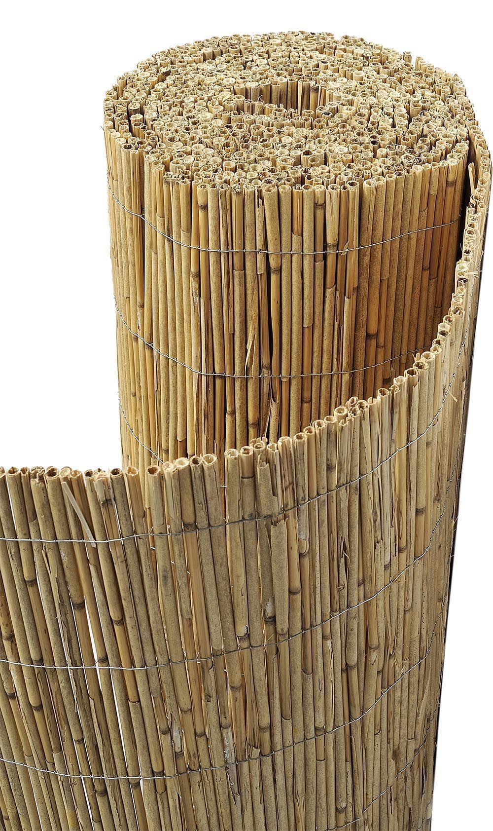 Canisse paillon de bambou non pelé 1,5 x 5 m