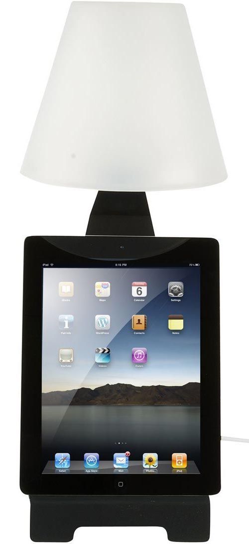 Lampe à poser pour Tablette tactile en Métal noir 17x47,5cm