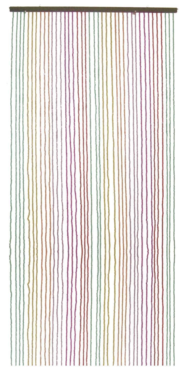 Rideau de porte en perles de bois coloré 90 x 200 cm