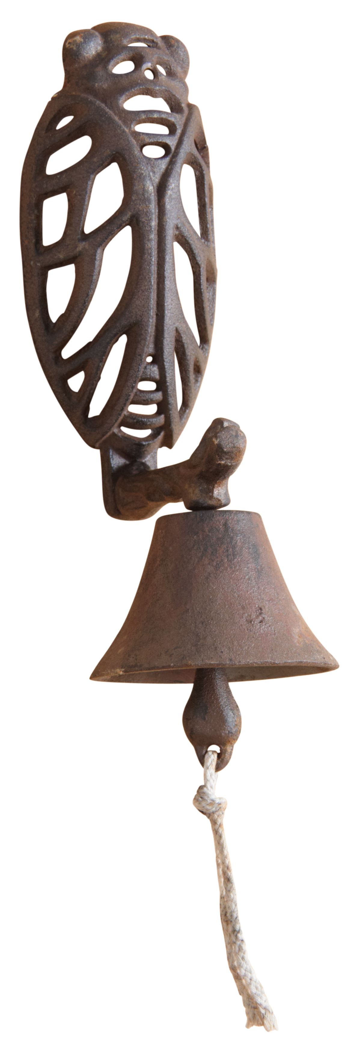 Cloche murale en fonte Cigale